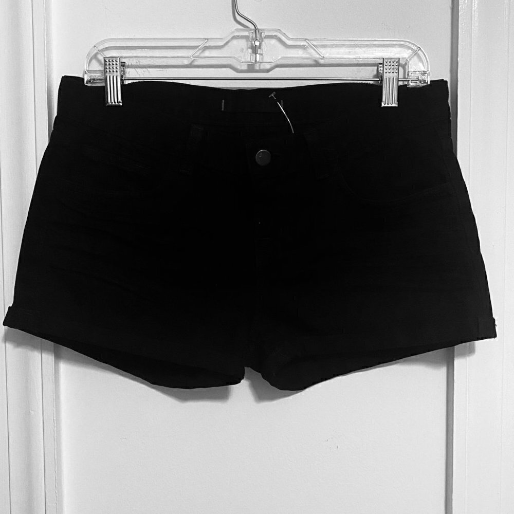 J Brand Cuffed Denim Shorts Black 26 Nwot